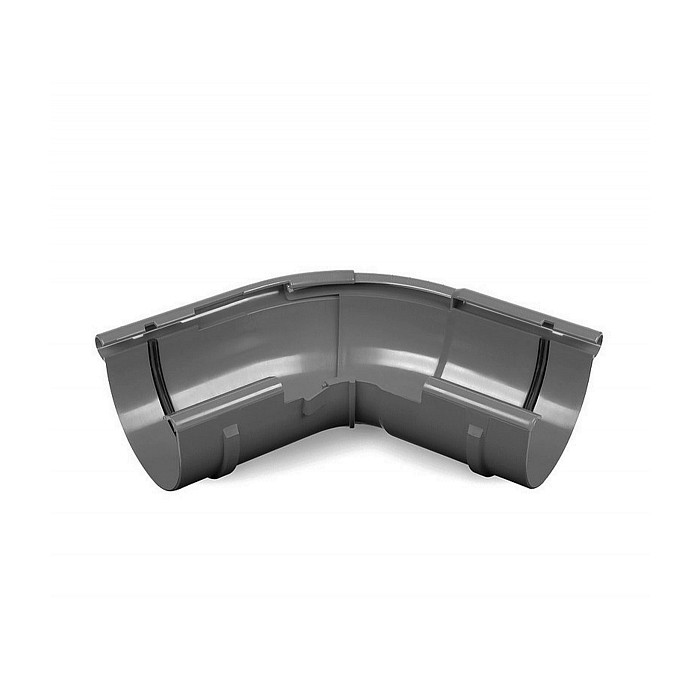 Угол желоба внутренний регулируемый 120-145 гр пвх, d-125 мм, графит, BRYZA